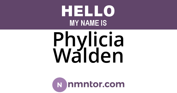 Phylicia Walden