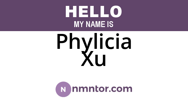 Phylicia Xu