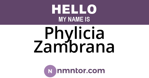 Phylicia Zambrana