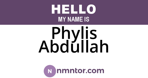 Phylis Abdullah