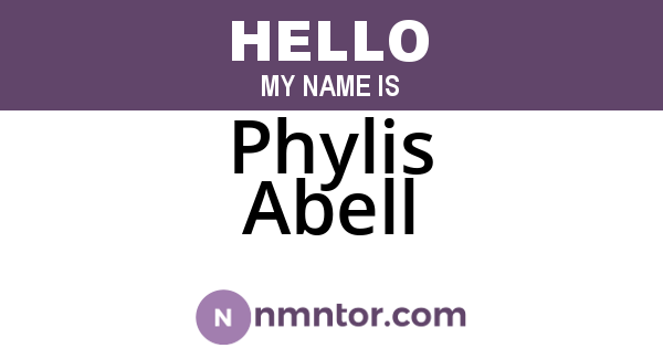 Phylis Abell