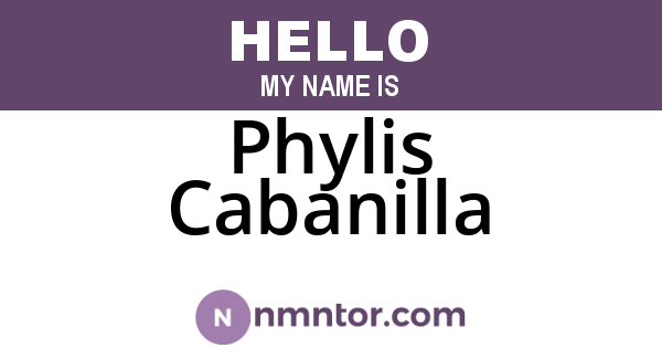 Phylis Cabanilla