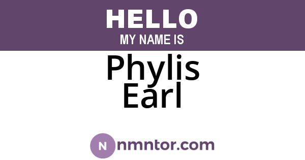 Phylis Earl