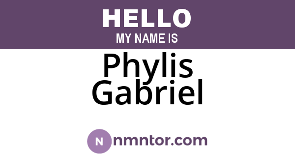 Phylis Gabriel