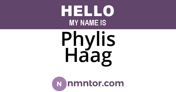 Phylis Haag