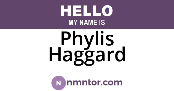 Phylis Haggard