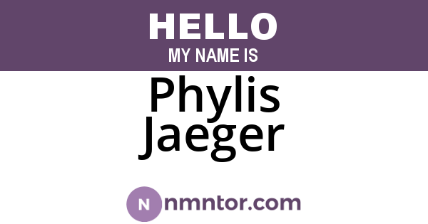 Phylis Jaeger