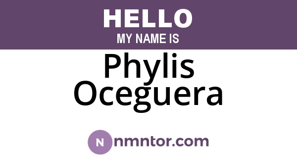 Phylis Oceguera