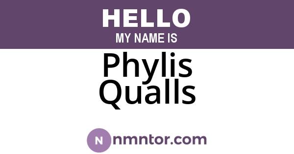 Phylis Qualls
