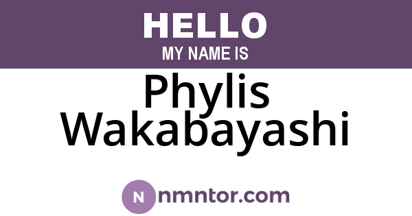 Phylis Wakabayashi