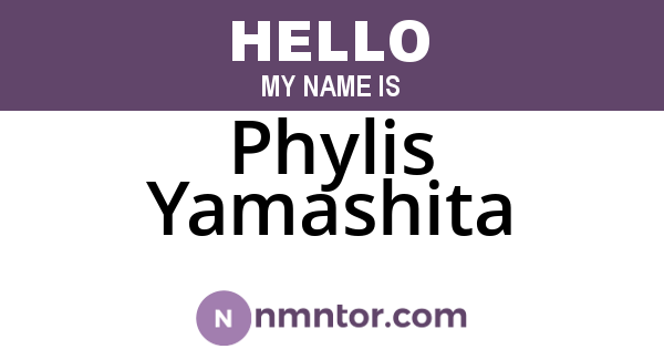Phylis Yamashita