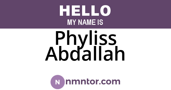 Phyliss Abdallah