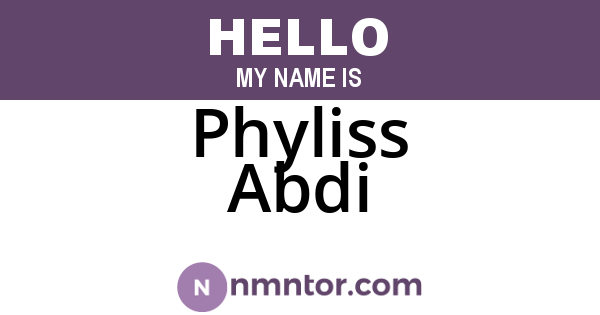 Phyliss Abdi