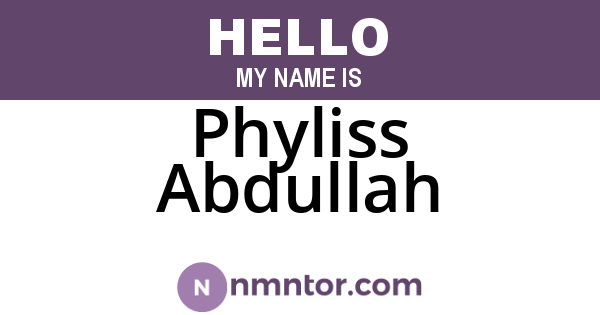 Phyliss Abdullah
