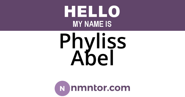 Phyliss Abel