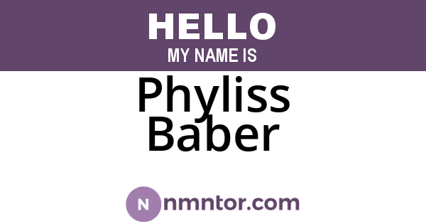 Phyliss Baber