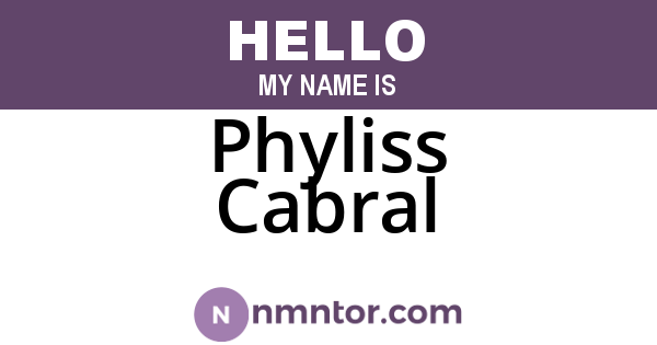 Phyliss Cabral