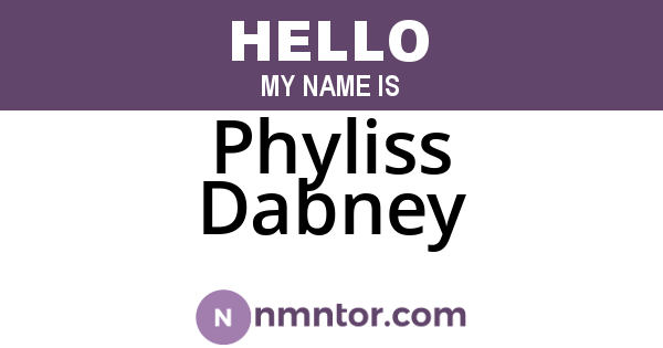 Phyliss Dabney