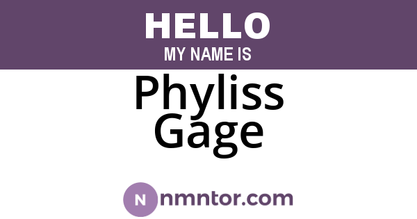 Phyliss Gage