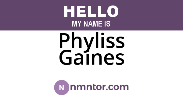Phyliss Gaines