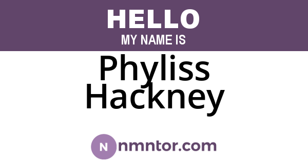 Phyliss Hackney