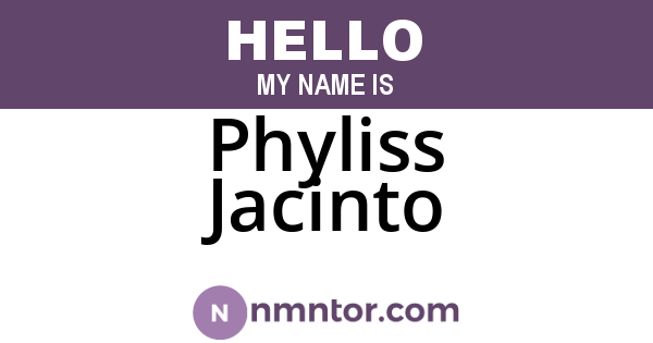 Phyliss Jacinto