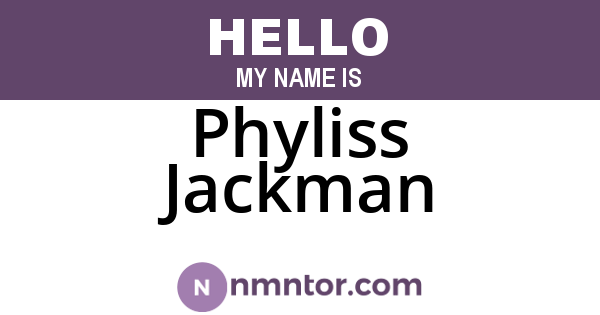 Phyliss Jackman