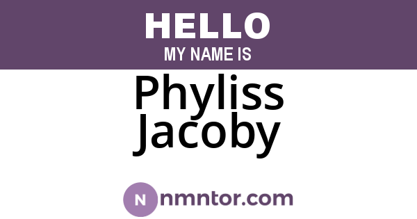 Phyliss Jacoby