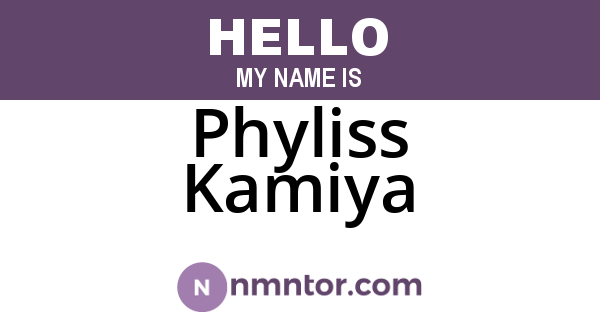 Phyliss Kamiya