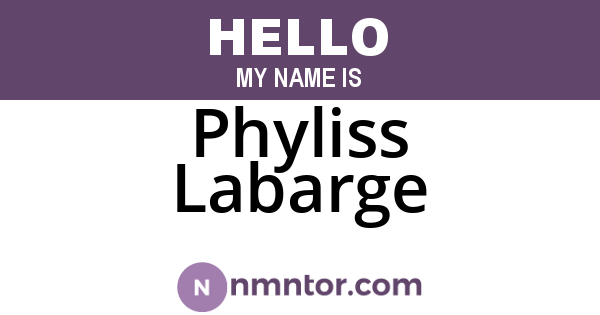 Phyliss Labarge