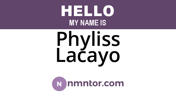 Phyliss Lacayo
