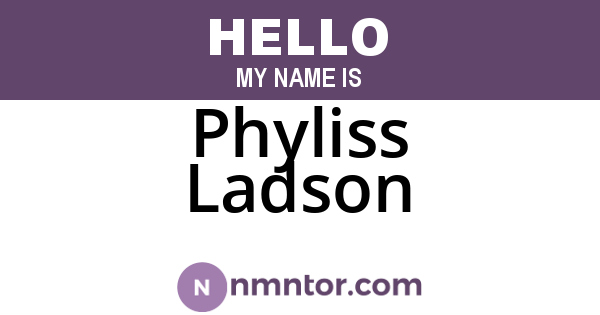 Phyliss Ladson
