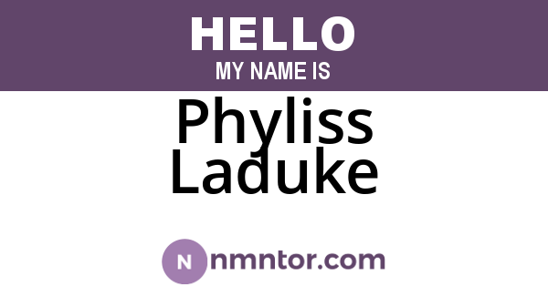 Phyliss Laduke