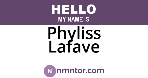 Phyliss Lafave