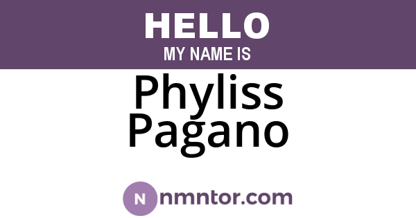 Phyliss Pagano