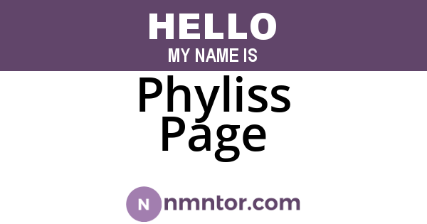Phyliss Page