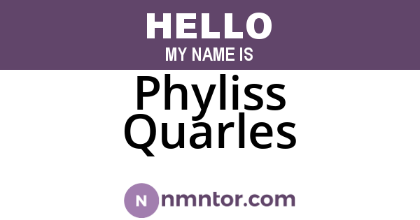 Phyliss Quarles