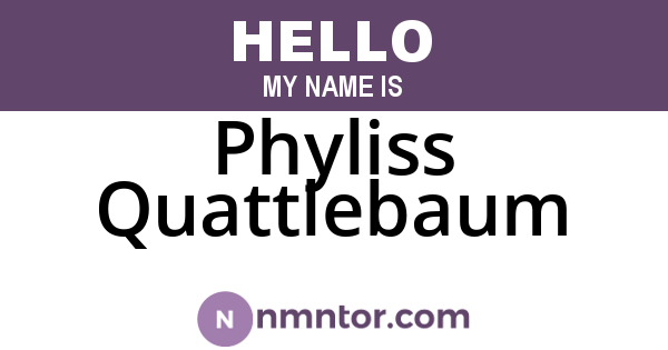 Phyliss Quattlebaum