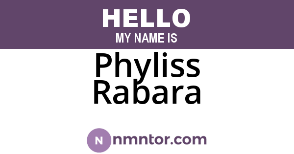 Phyliss Rabara