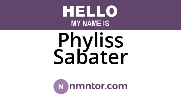 Phyliss Sabater