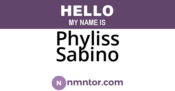 Phyliss Sabino