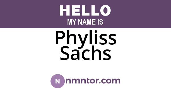 Phyliss Sachs