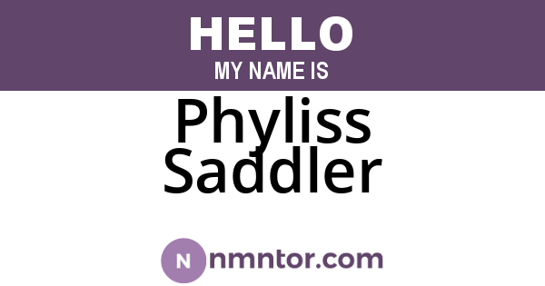 Phyliss Saddler