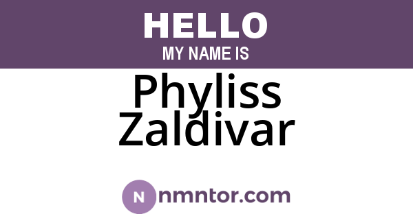 Phyliss Zaldivar