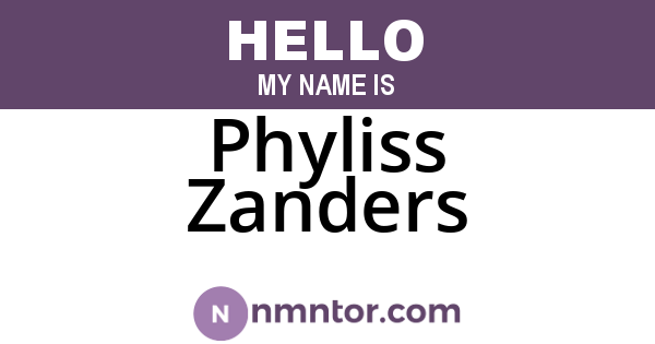 Phyliss Zanders