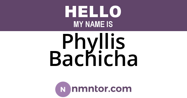 Phyllis Bachicha