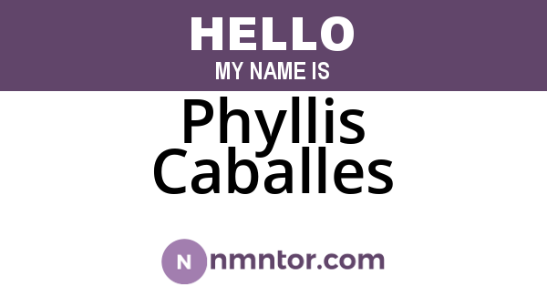 Phyllis Caballes