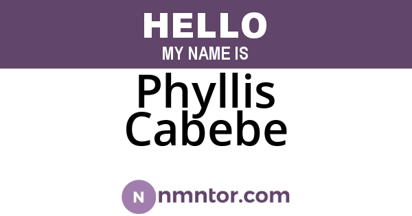 Phyllis Cabebe