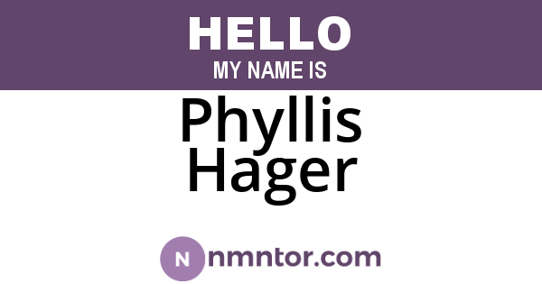 Phyllis Hager