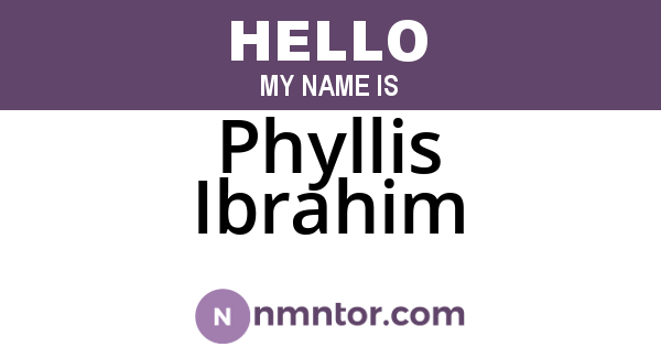 Phyllis Ibrahim